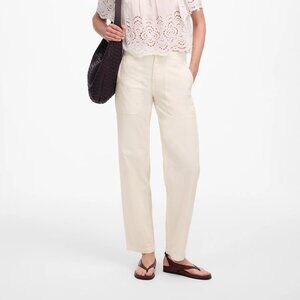 Madewell Petite Tapered-Leg Utility Pants in Lighthouse White size P25 NV621